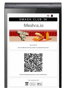 A hosted payment page opened from the guest surface.